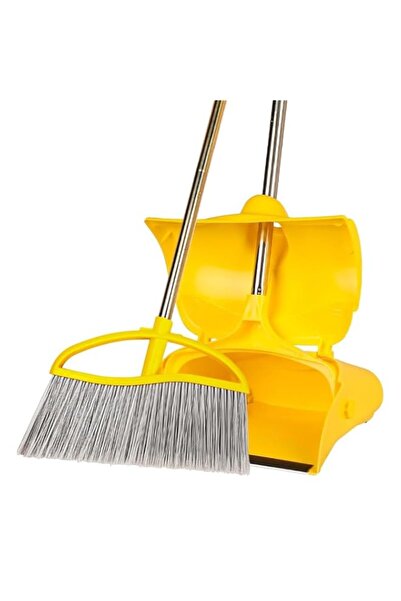Generic Heavy Duty Broom and Dustpan Set,Outdoor and Commercial Upright Dustp...