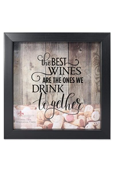 Generic Brand Lawrence Frames 164010 Black 10x10 Shadow Box Wine Cork Holder