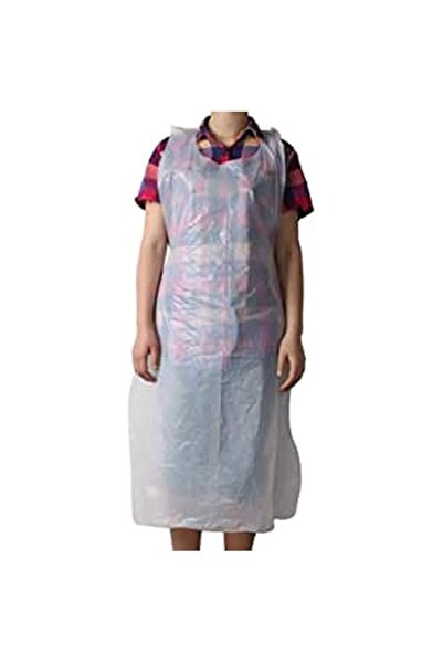 Generic 100 Pcs Large Size Disposable Plastic Aprons – Premium White HDPE Apr...