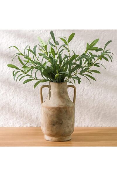 Generic Brand Ceramic Flower Vase with Handles, 28cm Tall Vase for Centerpiec...