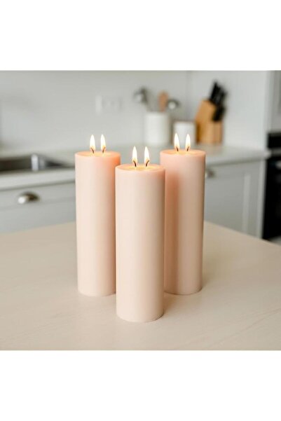 Generic Brand Handmade Set of 2 Pillar Candles with 2 Flame Wicks – Unscented...