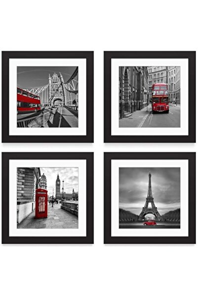 Generic Brand 8x8 Picture Frames Black Solid Wood Display Pictures 6x6 or 4x4...