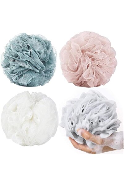 Generic SHOWAY Large Bath Shower Sponge Pouf Loofahs: 4 Packs 60g/Each Eco-fr...