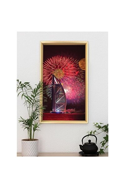 Generic Brand 'Burj Al Arab Red Light' Digitally Printed Wall Poster with Pho...