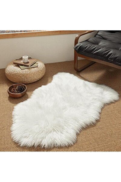 Generic Ashler Home Deco (0.6m x 0.9m, White) - Soft Faux Sheepskin Fur Chair...
