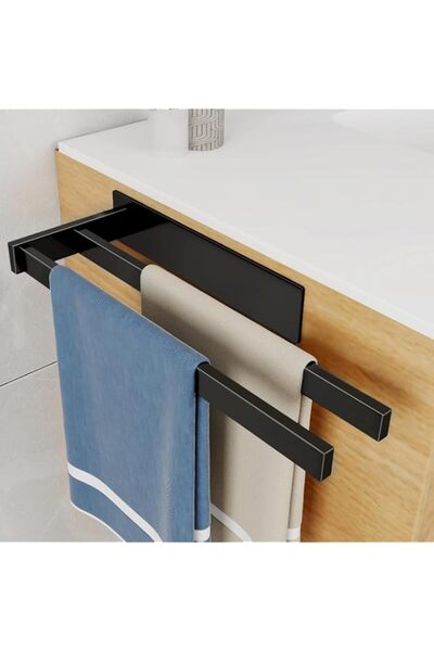 Generic Feligio Towel Holder Double Bar Bathroom, Wall Mounted Towel Holder f...