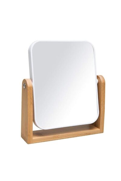 Generic Vanity Makeup Mirror with Natural Bamboo Stand, 8 Inch Double Sided w...