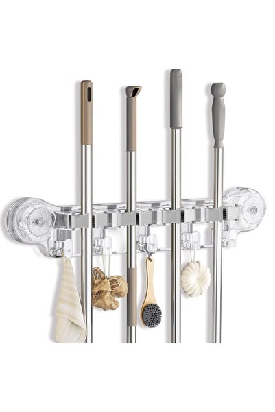 Generic Removable Wall Mounted Broom and Mop Holder with Strong Hooks and Slo...