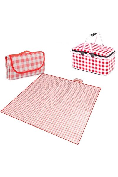 Generic Picnic Blankets And Frame Picnic Basket Set, Large Outdoor Blanket, B...