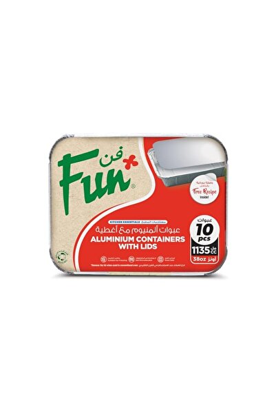 Generic Fun Aluminium Containers with Lids 1135Cc (Pack of 10) – Leakproof Fo...
