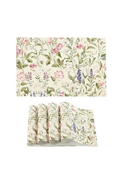 Generic Floral Dining Placemats Set of 4 for Kitchen Table Protection, Heat R...