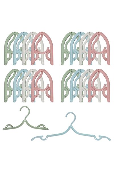 Generic 20 PCS Folding Travel Hangers, Portable Plastic Foldable Clothes Hang...