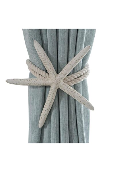 Generic Coastal Nautical Starfish Curtain Tieback, White Rope Decorative Hold...