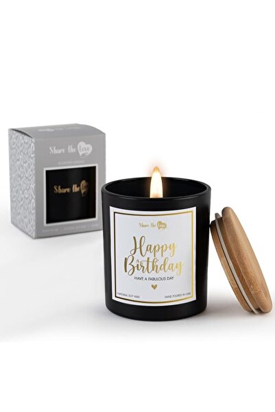 Generic Brand Share the Love Happy Birthday Luxury Soywax Scented Candle Up t...