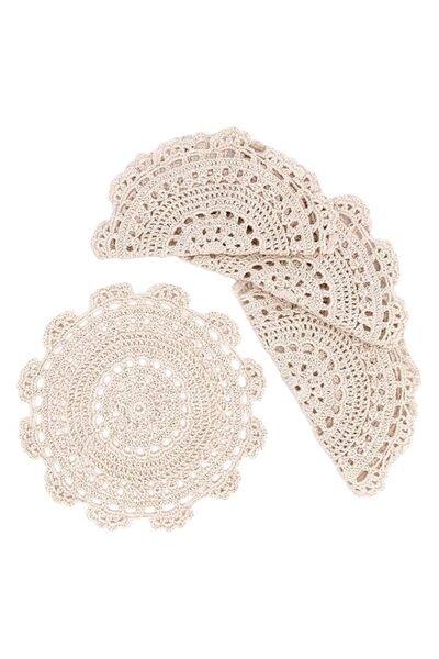 Generic Phantomon 10 Inch Handmade Crochet Round Cotton Lace Table Placemats ...