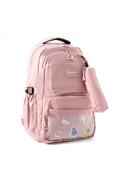 ventis qualty – School Bag Waterproof Clinker Fabric Unisex Backpack Model (7D)
