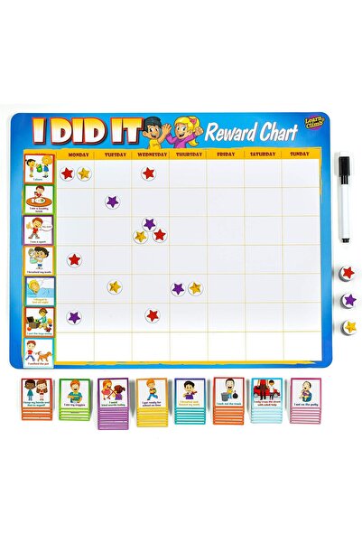Learn & Climb Kids Chore Chart - 63 Behavioral Chores as Potty Train, Thick M...