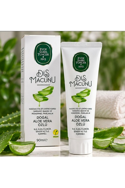 Eyüp Sabri Tuncer Doğal Aloe Vera Özlü Diş Macunu 90 ml – Hassas Diş Etleri İçin