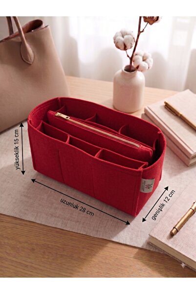 MARJİNAL W CLUB Six Compartment Clutch Cantali Organizer Red Color 28 X 15 X ...