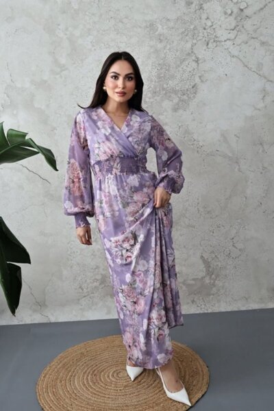 ELBEE Lilac Gipeli Chiffon Dress