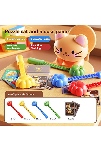 Choice A New Fun Cat And Mouse Playing Tarot Cards Strategy Toy Tabletop Crea...