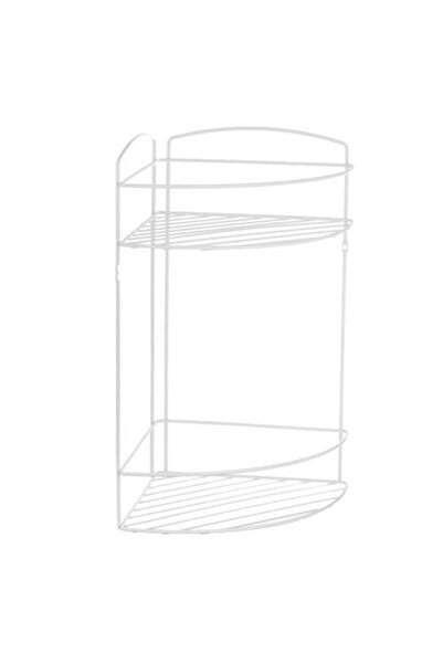 OEM Raft Metalic Alb de Colt pentru Baie 20.5x20.5x37cm