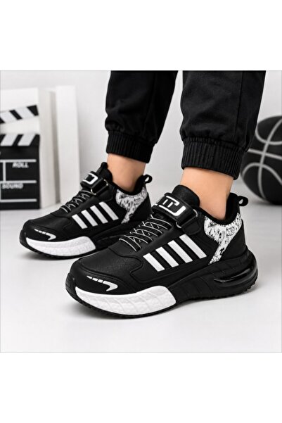 Black Flex حذاء رياضي للأطفال من جرافيتاي باللونين الأسود والأبيض 31-35