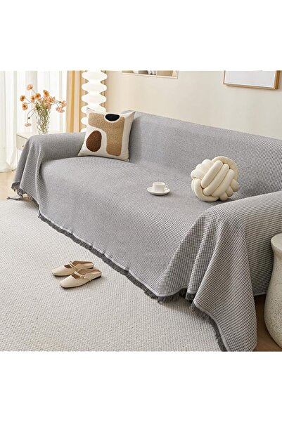 Generic Beauenty Sofa Cover 1 2 3 4 Seats Cotton Fabric Sofa Throw Blanket wi...