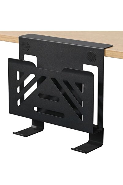 Generic Desk Side Storage Organizer, Under Desk Laptop Mount with 2 Hooks, Ta...