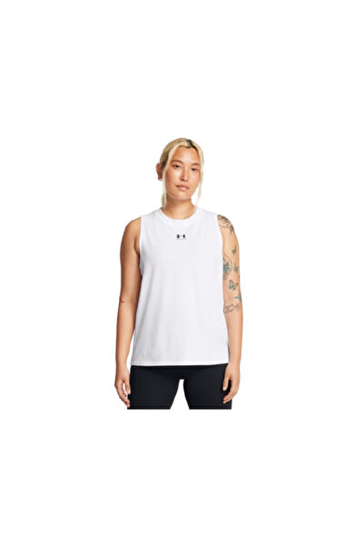 Under Armour Ua Rival Muscle Tank 1383659-100 White T-Shirt