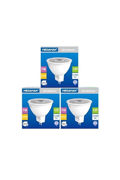 Generic Megaman Led MR16 7w 220v 3000k Warm White Gu5.3 Nondim (pack of 3)
