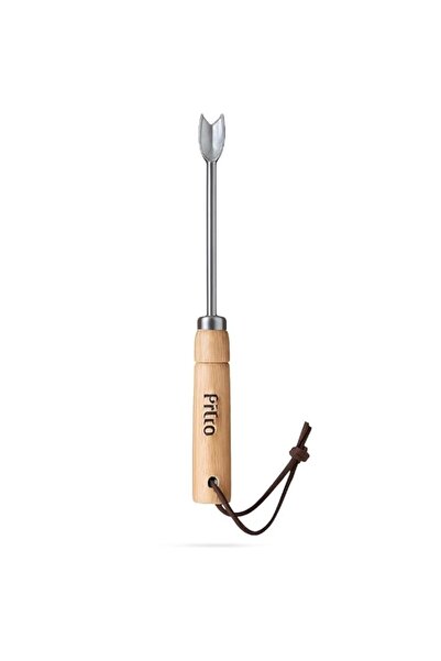 Generic Fitto Wooden Handle Forked Tip Hand Tool for Prying and Digging