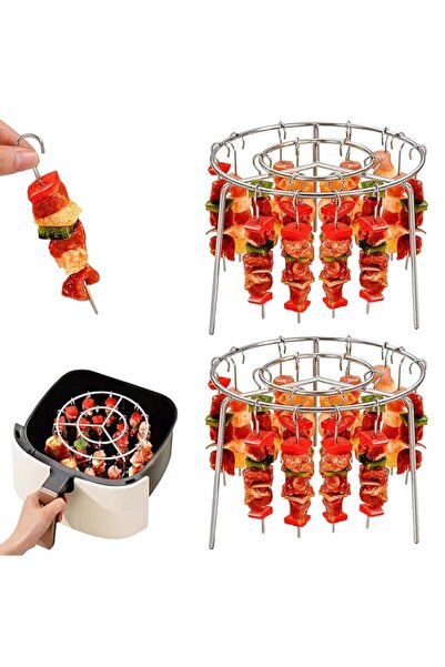Generic ALMEKAQUZ 24 PCS Air Fryer Rack Skewer Stand, Stainless Steel Round G...