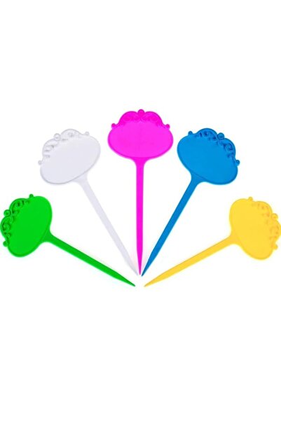 Generic Pack of 30 Large Durable Plastic Plant Markers - Flower-Shaped Garden...