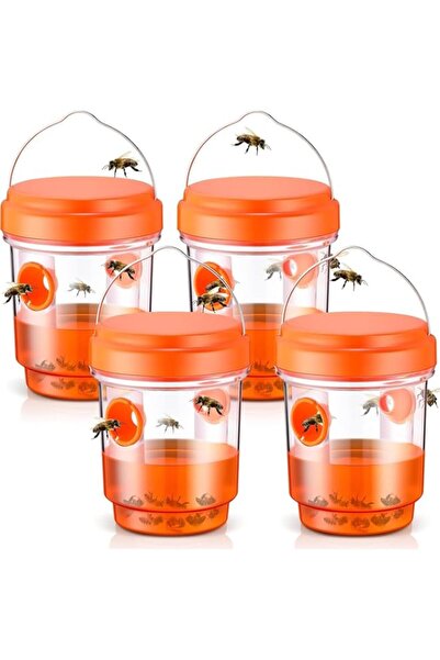 Generic Outdoor Wasp Trap, Orange, Weather-Resistant Insect Catcher with Hand...