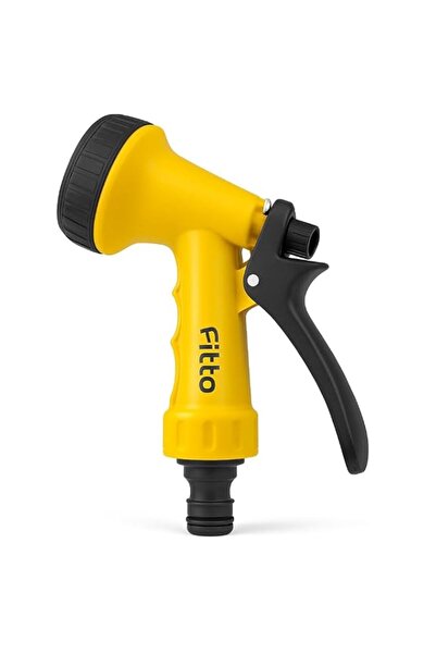 Generic Fitto Yellow Garden Hose Nozzle with Trigger Handle and Adjustable Wa...