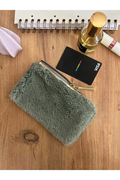 minyaturhayalim El emeği peluş yeşil Küçük cüzdan Kartlık Bozuk para cüzdanı ...