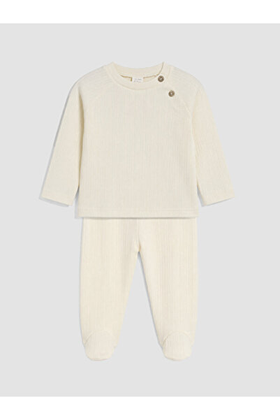 LC Waikiki Rmz Gi̇yi̇m Farkiyla Baby Boy Top and Booties Set