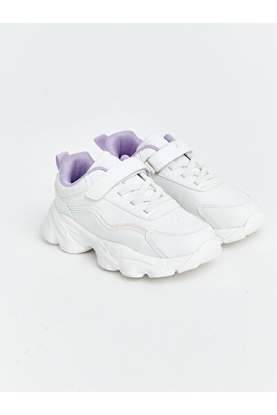 LC Waikiki Lcw Steps White Lace and Velcro Girls' Sports Shoes