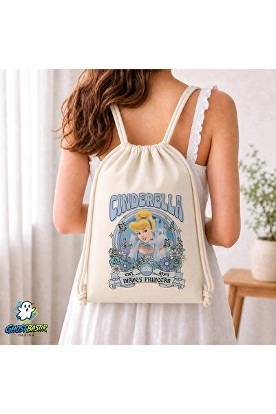 Ghostbastır Design Cinderella Drawstring Linen Bag C278