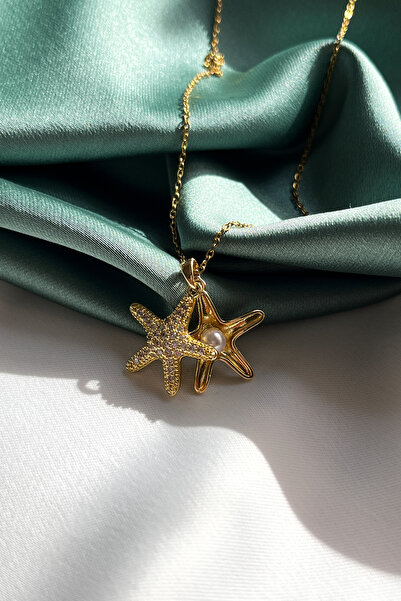 Berilya Aksesuar Pearl Detailed Starfish Figured Necklace