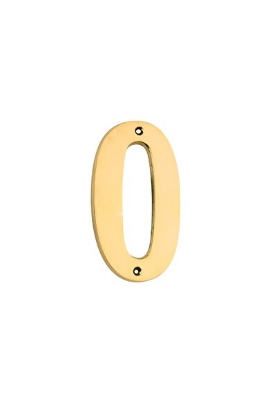 OEM Numar 0 pentru usa / casa Verofer, alama, auriu lucios, interior / exteri...