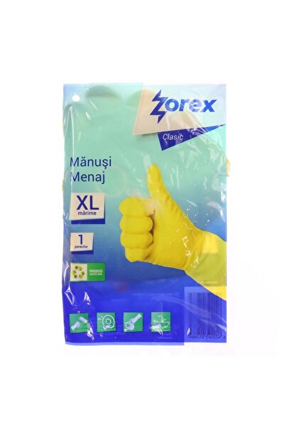OEM Zorex cleaning gloves, size XL, rubber, yellow