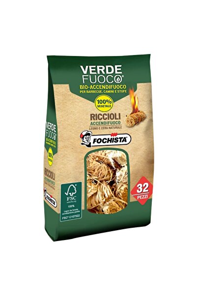 OEM Aprinzatori pentru foc, spiralati, Fochista, lemn, 32 bucati