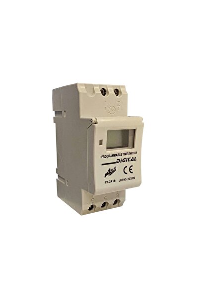 OEM Digital programmer Adeleq 02-376_2, 7 x 24 h, 16 A, 2 modules