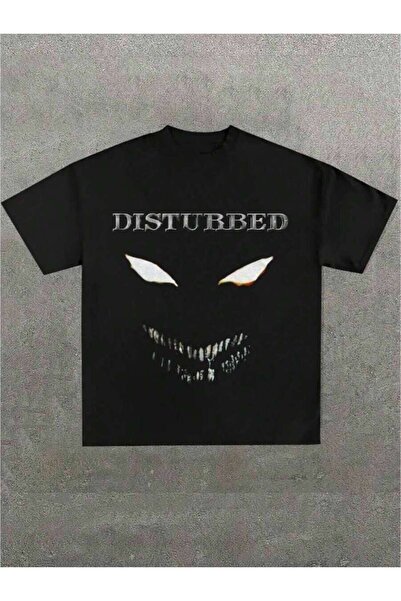 2BIR تي شيرت مطبوع عليه رسومات وحش مستوحاة من فرقة "Disturbed" للجنسين، ناعم ...