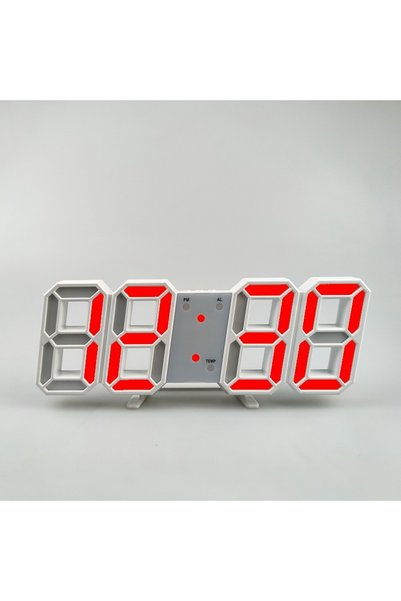 silabor Dekoratif Dijital Led Masa Duvar Saati 3d Dijital Saat Çalar Saat LED...