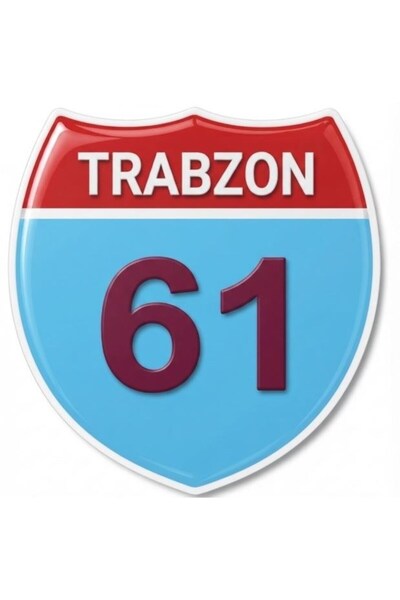 Redline Grafik Redlinegrafik Trabzon 61plaka Kodlu 3D Kabartmalı Araç 1 Adet ...
