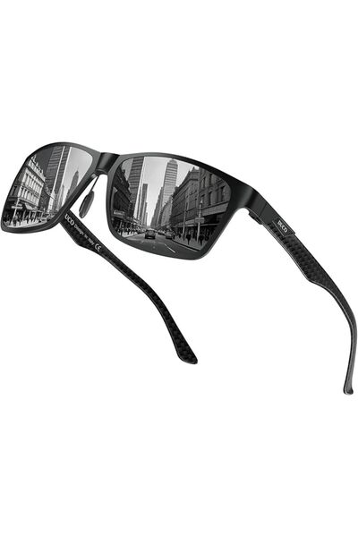 GENERAL Duco Rectangular Polarized Lens Sunglasses for Men |   Anti-Glare Sun...