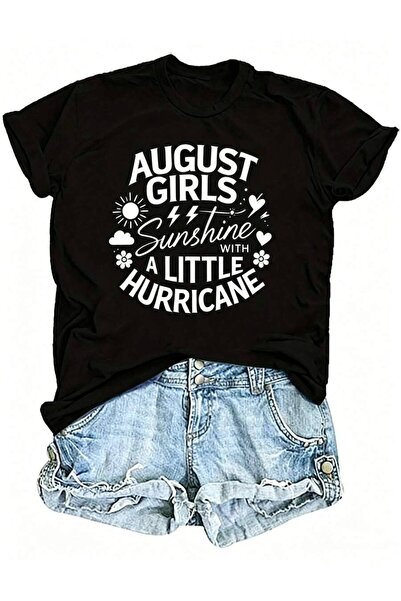 kai22 AUGUST ARE Sunshine With A LITTLE HURRICANE Women's T-Shirt, Spring/Sum...